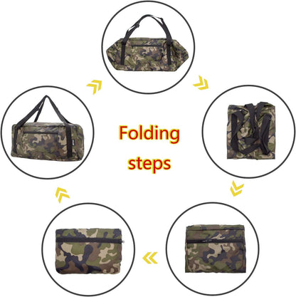 Foldable Travel Duffel Bag For Women & Men Luggage Great for Gym - Fluorescent yellow