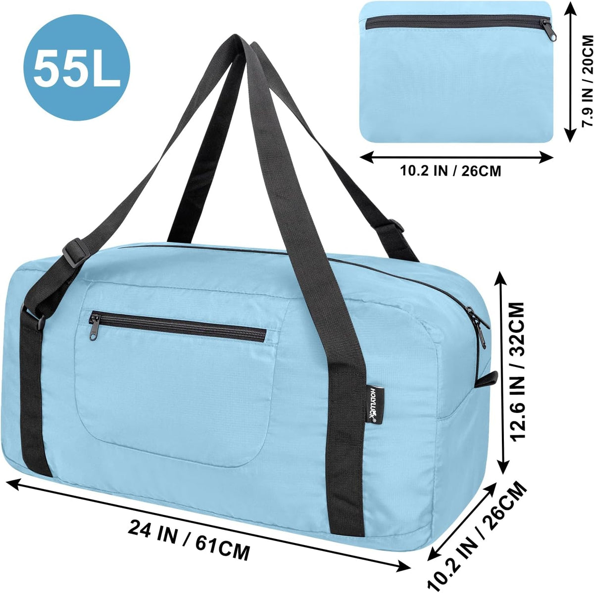 Foldable Travel Duffel Bag For Women & Men Luggage Great for Gym - Fluorescent yellow
