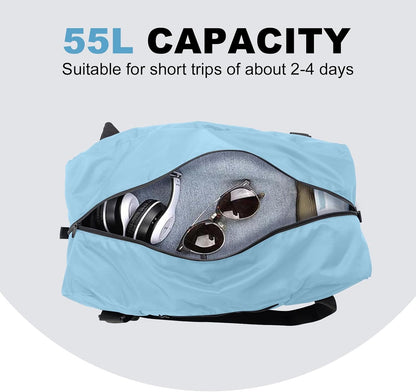 Foldable Travel Duffel Bag For Women & Men Luggage Great for Gym - Fluorescent yellow