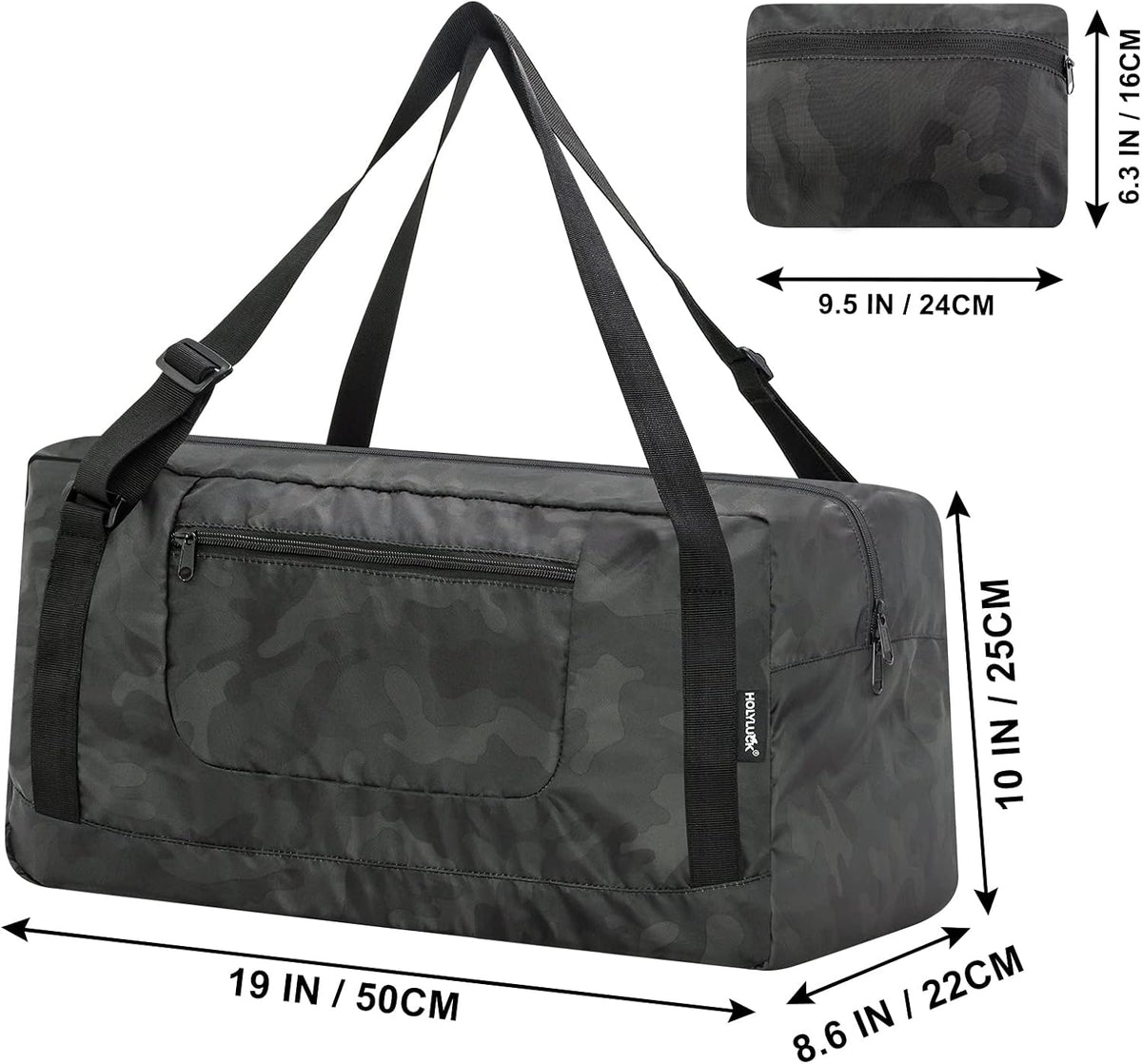 Foldable Travel Duffel Bag For Women & Men Luggage Great for Gym - Fluorescent yellow