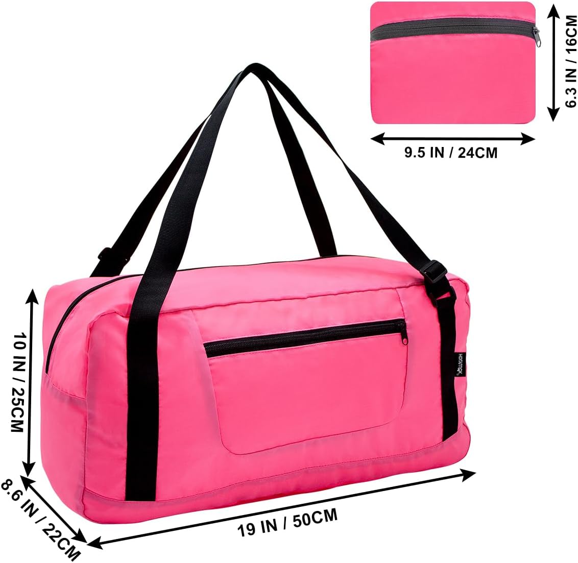 Foldable Travel Duffel Bag For Women & Men Luggage Great for Gym - Fluorescent yellow