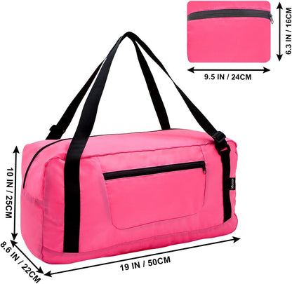 Foldable Travel Duffel Bag For Women & Men Luggage Great for Gym - Fluorescent yellow
