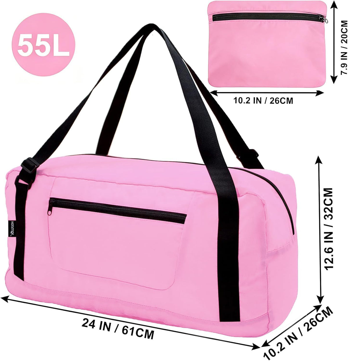 Foldable Travel Duffel Bag For Women & Men Luggage Great for Gym - Fluorescent yellow