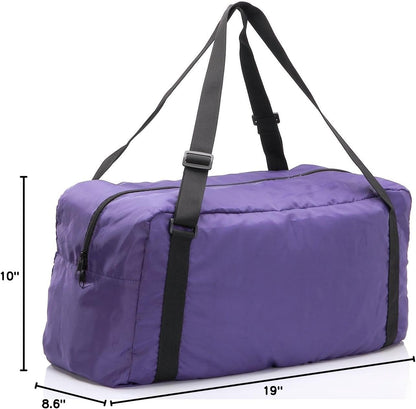 Foldable Travel Duffel Bag For Women & Men Luggage Great for Gym - Fluorescent yellow