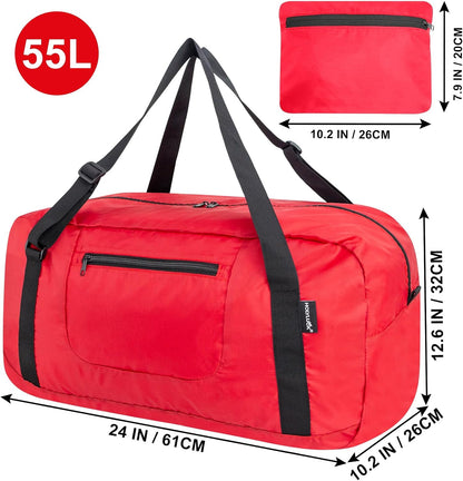 Foldable Travel Duffel Bag For Women & Men Luggage Great for Gym - Fluorescent yellow
