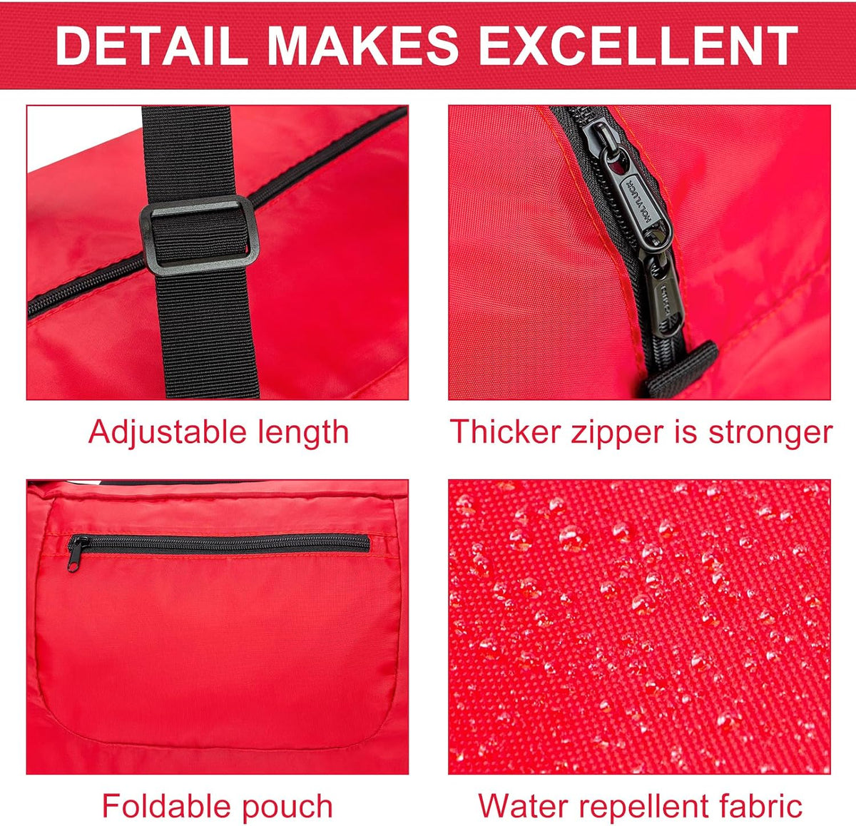 Foldable Travel Duffel Bag For Women & Men Luggage Great for Gym - Fluorescent yellow