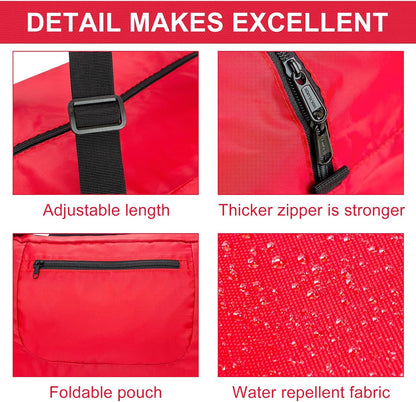 Foldable Travel Duffel Bag For Women & Men Luggage Great for Gym - Fluorescent yellow