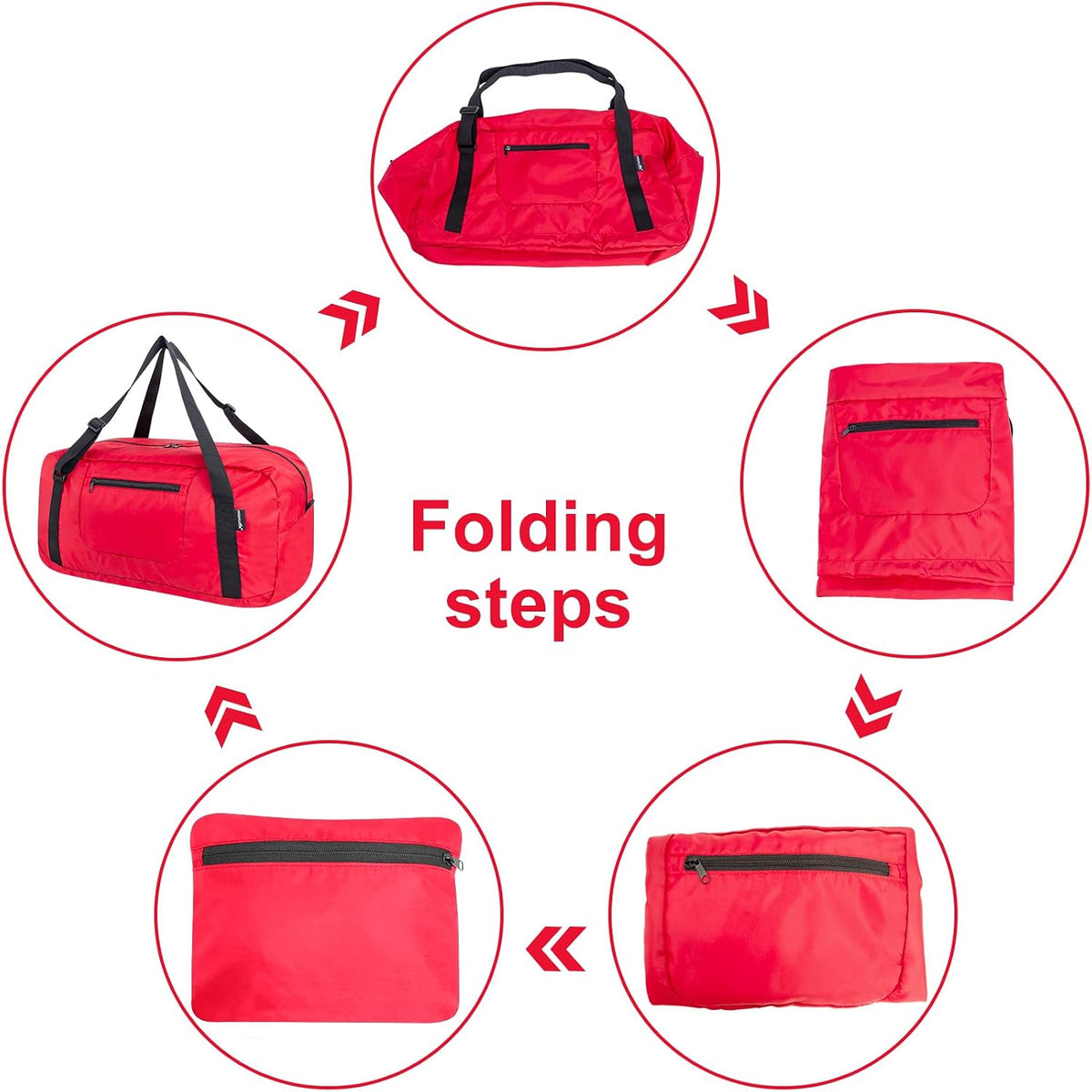 Foldable Travel Duffel Bag For Women & Men Luggage Great for Gym - Fluorescent yellow