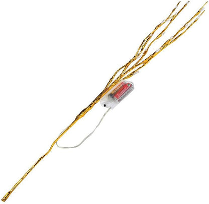 DK177 Led Branch Light Battery Operated Lighted Branch Vase Filler Willow Tree Artificial Little Twig Power Brown 30 Inch 20 LED for Indoor Romantic, Multicolor Light