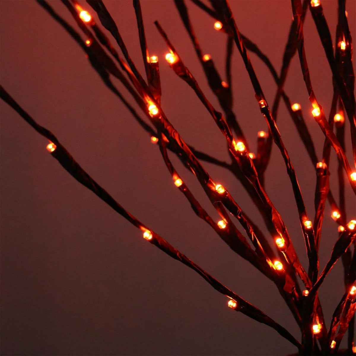 DK177 Led Branch Light Battery Operated Lighted Branch Vase Filler Willow Tree Artificial Little Twig Power Brown 30 Inch 20 LED for Indoor Romantic, Multicolor Light