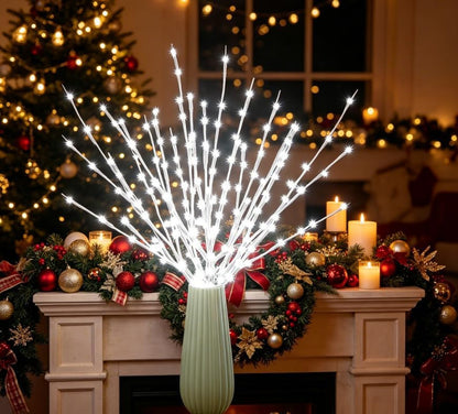 DK177 Led Branch Light Battery Operated Lighted Branch Vase Filler Willow Tree Artificial Little Twig Power Brown 30 Inch 20 LED for Indoor Romantic, Multicolor Light