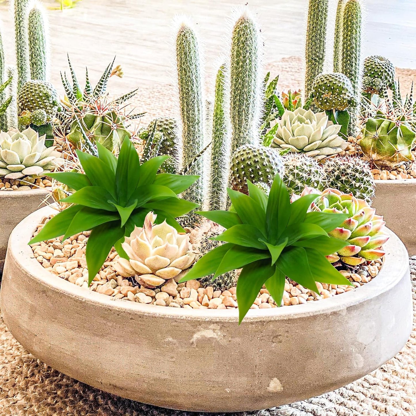 Succulents Plants Artificial, Large Fake Succulents Unpotted Flowers Pineapple Grass Greenery Plants for Home Outdoor Wedding Floral Arrangement Green