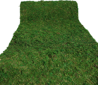 Moss Roll, Dried Moss for Crafts, Moss Table Runner for Fairy Gardens, Wedding Woodland Decor, Preserved Moss Mat for Table Decoration (12" W x 60" L)