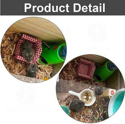 Hamster Mini Cotton Sofa Chair, Small Animal Blue Red Bed Cozy with Pillow, Cage Decor Photo Toys, Relax Habitat House Accessories, Sleep Pad Rest Nest for Hamster, Mice, Rat.