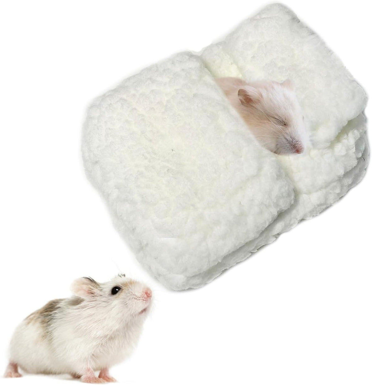 Hamster Mini Cotton Sofa Chair, Small Animal Blue Red Bed Cozy with Pillow, Cage Decor Photo Toys, Relax Habitat House Accessories, Sleep Pad Rest Nest for Hamster, Mice, Rat.