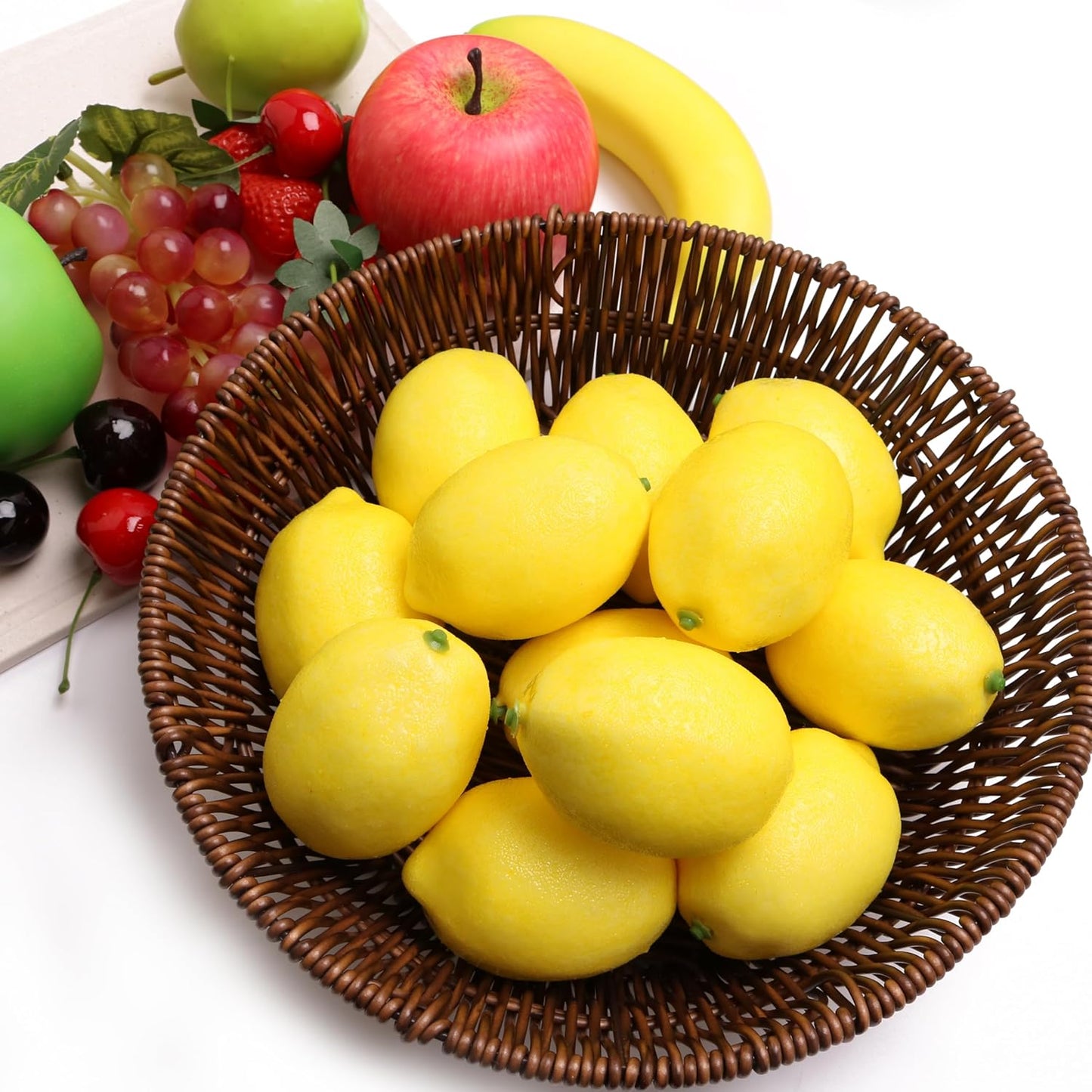 Caihao 6PCS Artificial Fruits, Foam Peaches, Decorative Fruits and Pink Peaches are Lifelike and Very Suitable for Counters, Glass Jars, Dining Tables and Christmas Home Decorations.