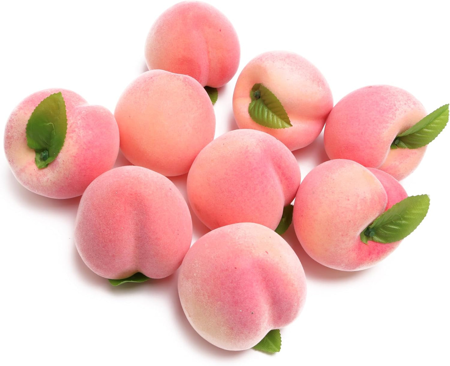 Caihao 6PCS Artificial Fruits, Foam Peaches, Decorative Fruits and Pink Peaches are Lifelike and Very Suitable for Counters, Glass Jars, Dining Tables and Christmas Home Decorations.