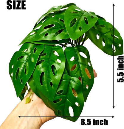 Reptile Artificial Plants Terrarium Decor, Fake Desert Plants Bearded Dragon Tank Decorations Accessories fit Crested Gecko Leopard Lizard Chameleon Ball Python Snake Frog - Tillandsia
