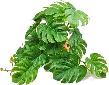 Reptile Artificial Plants Terrarium Decor, Fake Desert Plants Bearded Dragon Tank Decorations Accessories fit Crested Gecko Leopard Lizard Chameleon Ball Python Snake Frog - Tillandsia