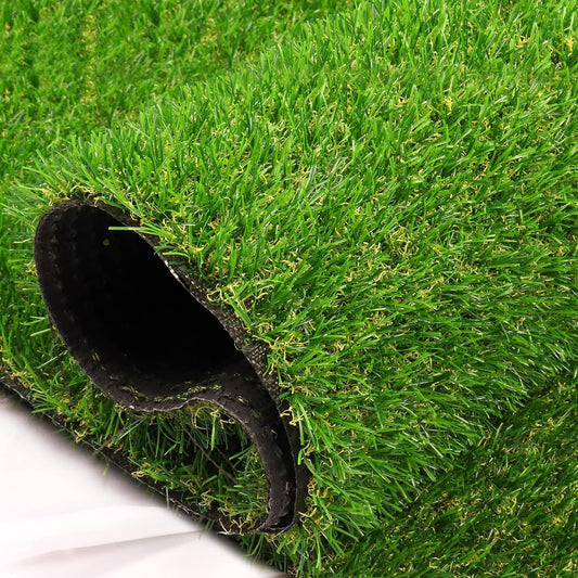 Green Artificial Grass 4 FT x 6 FT, 0.8" Fake Grass Turf Mat, Indoor Outdoor Artificial Lawn Rug, Dogs Pet Synthetic Grass Carpet for Landscape Garden Backyard Patio,Customized