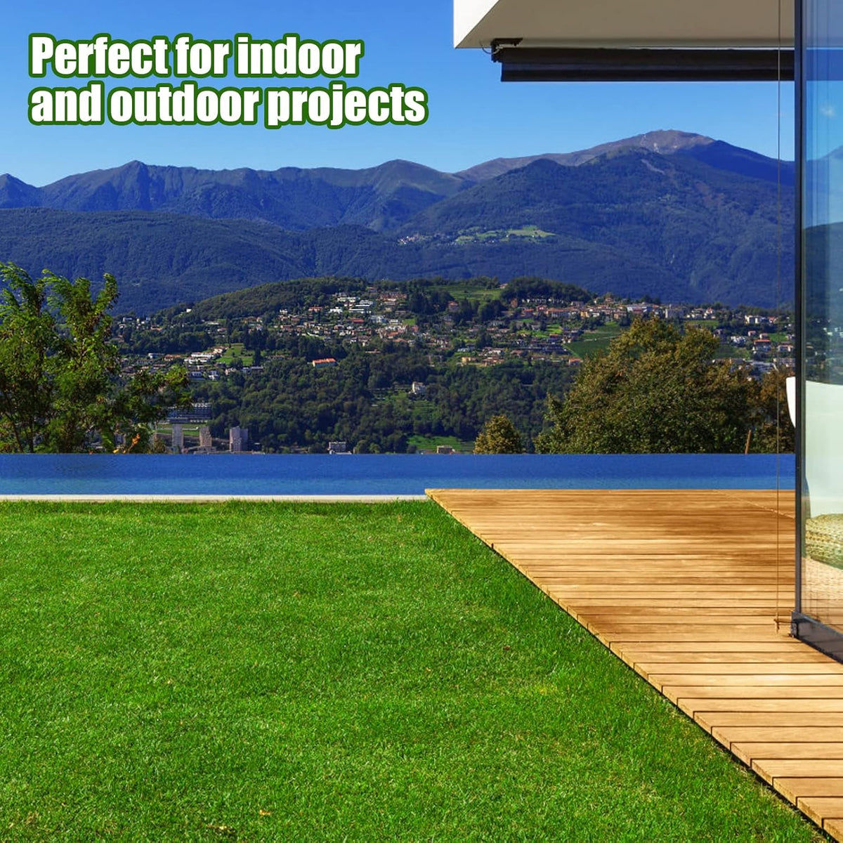 Green Artificial Grass 4 FT x 6 FT, 0.8" Fake Grass Turf Mat, Indoor Outdoor Artificial Lawn Rug, Dogs Pet Synthetic Grass Carpet for Landscape Garden Backyard Patio,Customized