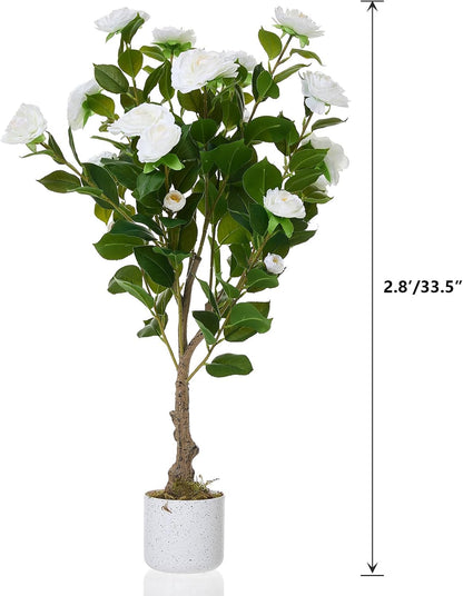 3FT Artificial Cedar Topiary Trees Set of 2, with Planter - Colors A