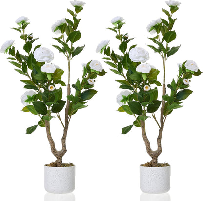 3FT Artificial Cedar Topiary Trees Set of 2, with Planter - Colors A