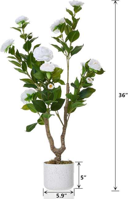 3FT Artificial Cedar Topiary Trees Set of 2, with Planter - Colors A