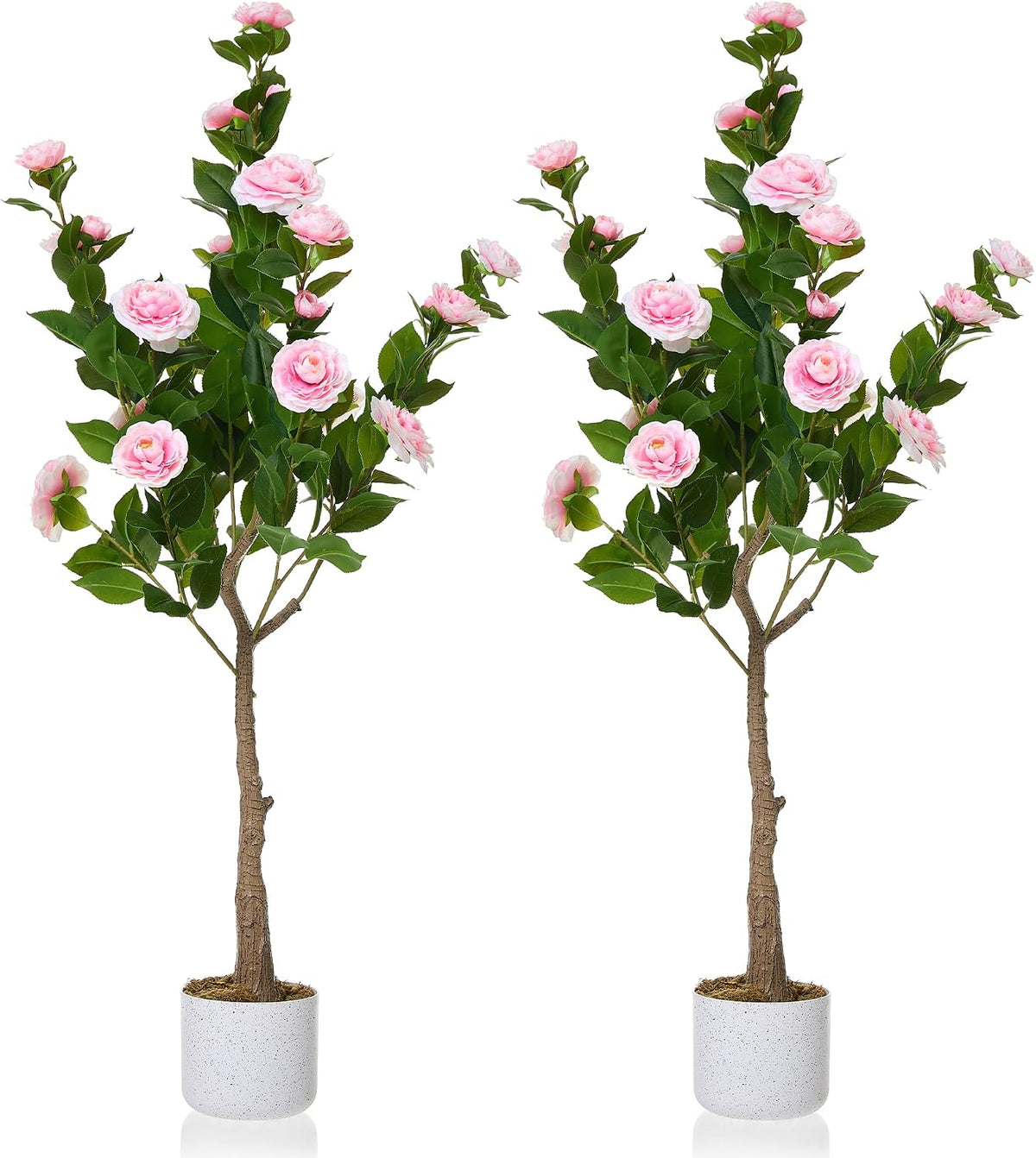 3FT Artificial Cedar Topiary Trees Set of 2, with Planter - Colors A