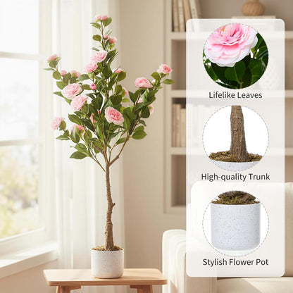 3FT Artificial Cedar Topiary Trees Set of 2, with Planter - Colors A