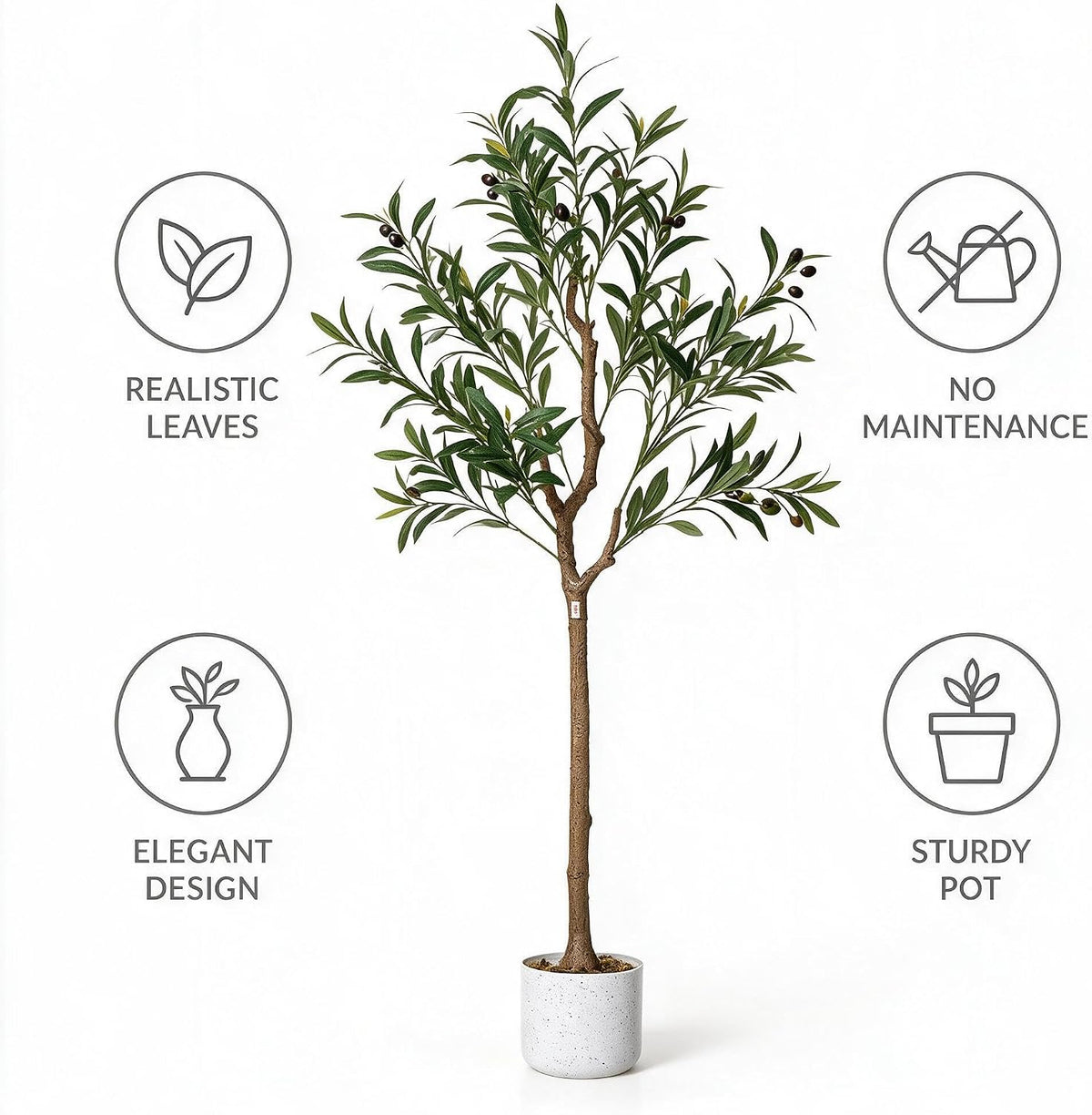 3FT Artificial Cedar Topiary Trees Set of 2, with Planter - Colors A