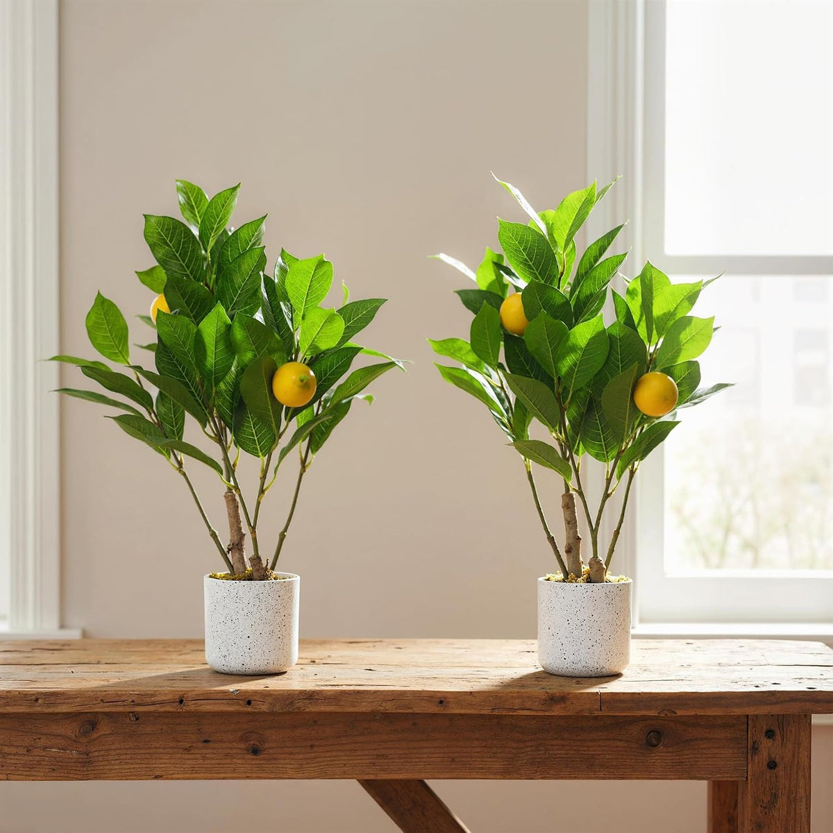 3FT Artificial Cedar Topiary Trees Set of 2, with Planter - Colors A