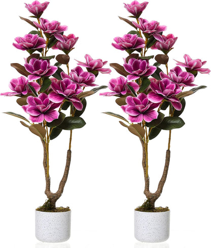3FT Artificial Cedar Topiary Trees Set of 2, with Planter - Colors A