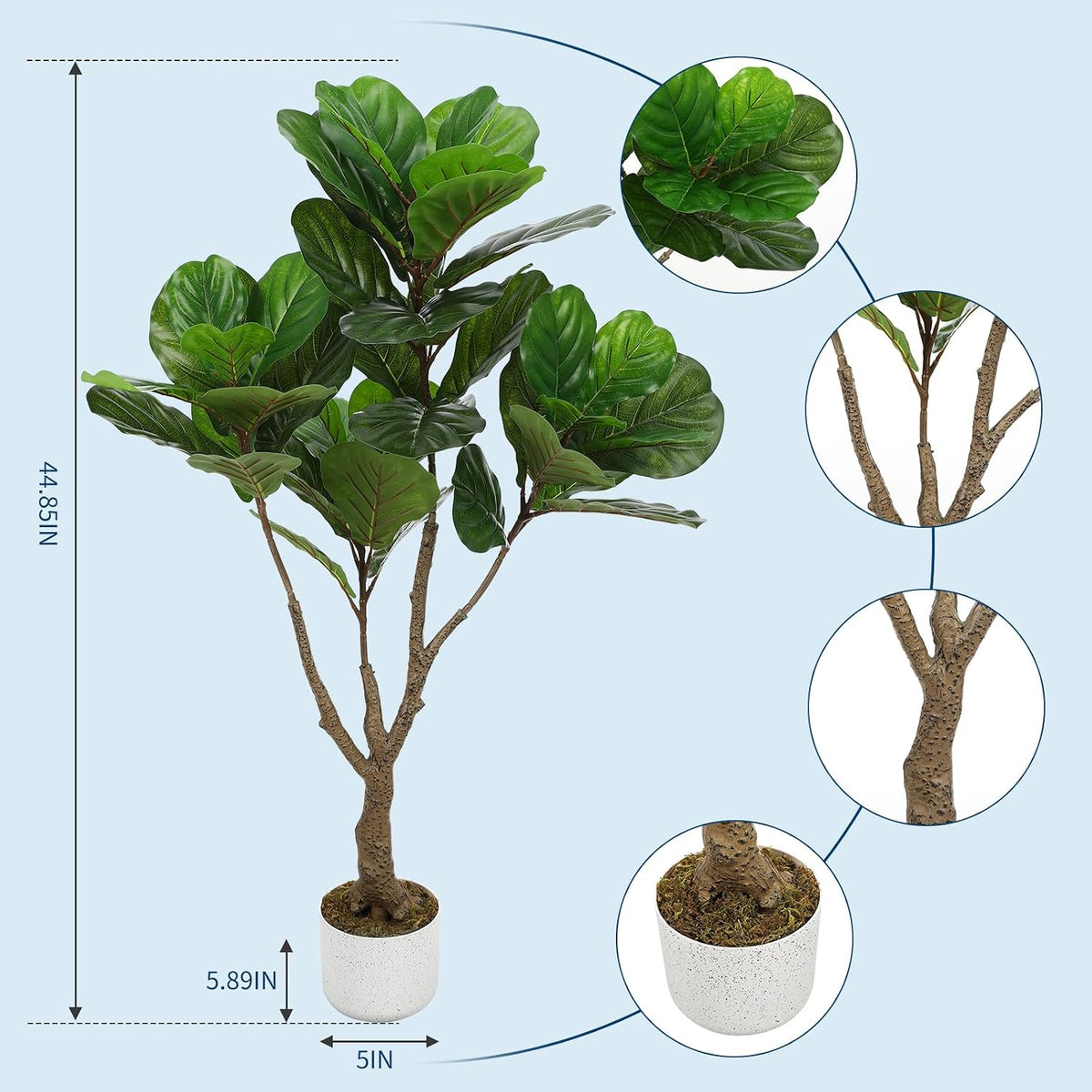 3FT Artificial Cedar Topiary Trees Set of 2, with Planter - Colors A