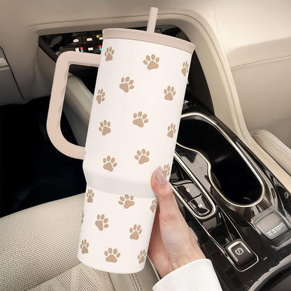 Lemon 40oz Tumbler with Handle and Straw, Insulated Stainless Steel Travel Coffee Mug for Women Girls, Gift Idea for Birthday Christmas Mothers Day Summer Vacation