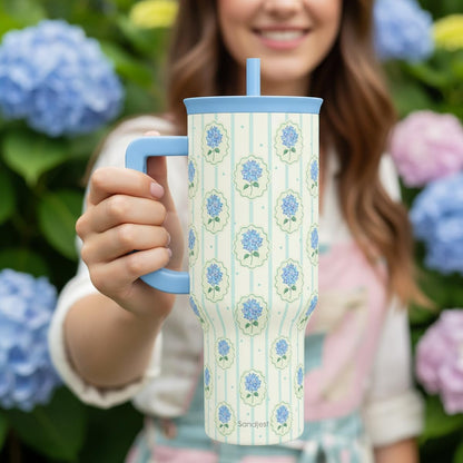 Lemon 40oz Tumbler with Handle and Straw, Insulated Stainless Steel Travel Coffee Mug for Women Girls, Gift Idea for Birthday Christmas Mothers Day Summer Vacation