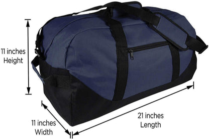 Duffle Bag, Gym, Travel Bag Two Tone (Yellow - small (14" x 8.5" x 8.5"))