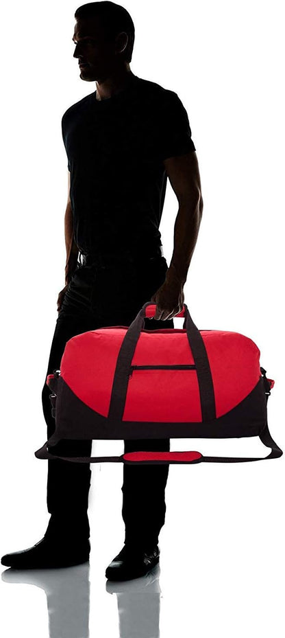 Duffle Bag, Gym, Travel Bag Two Tone (Yellow - small (14" x 8.5" x 8.5"))