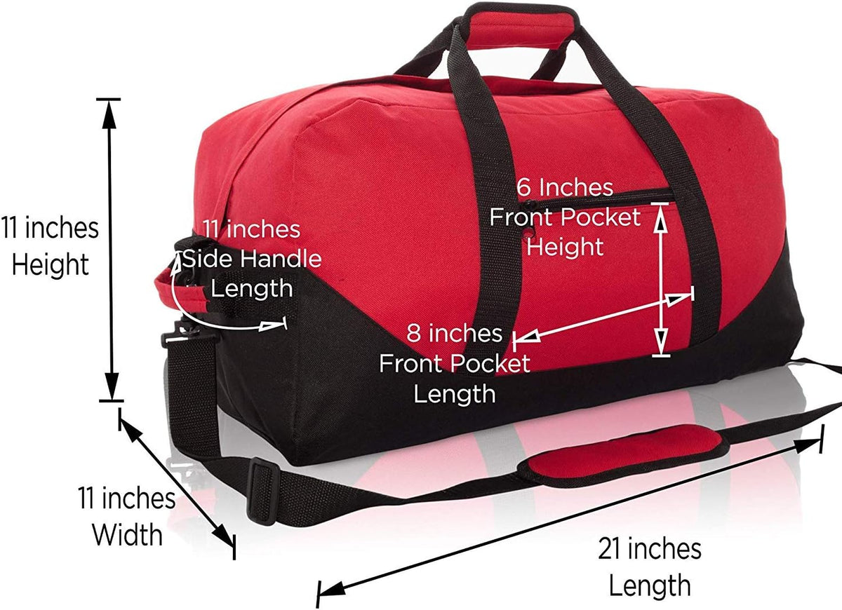 Duffle Bag, Gym, Travel Bag Two Tone (Yellow - small (14" x 8.5" x 8.5"))