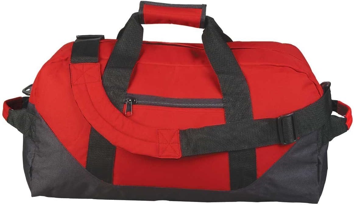 Duffle Bag, Gym, Travel Bag Two Tone (Yellow - small (14" x 8.5" x 8.5"))