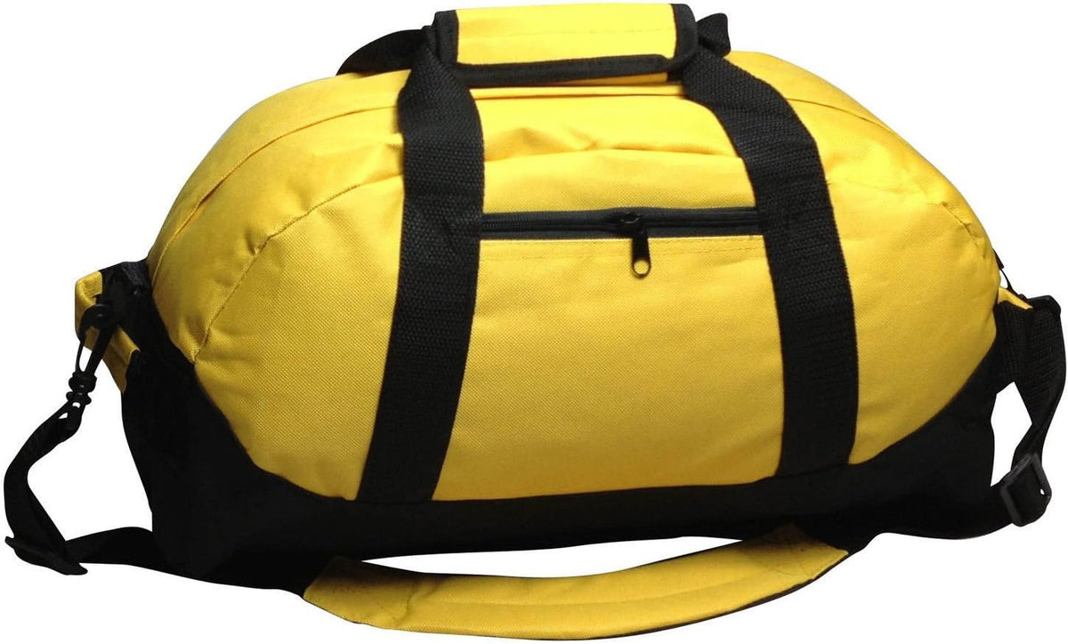 Duffle Bag, Gym, Travel Bag Two Tone (Yellow - small (14" x 8.5" x 8.5"))