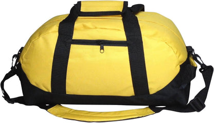 Duffle Bag, Gym, Travel Bag Two Tone (Yellow - small (14" x 8.5" x 8.5"))