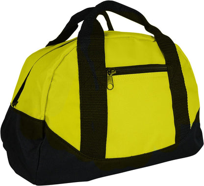 Duffle Bag, Gym, Travel Bag Two Tone (Yellow - small (14" x 8.5" x 8.5"))