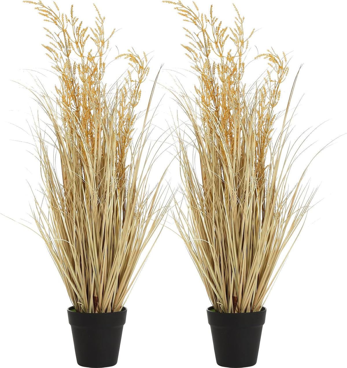 6 PCS 4 ft Tall Artificial Grass for Outdoor Indoor Fake Pampas Plant