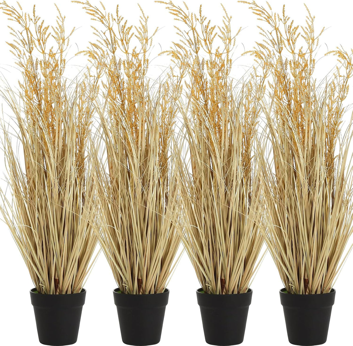 6 PCS 4 ft Tall Artificial Grass for Outdoor Indoor Fake Pampas Plant