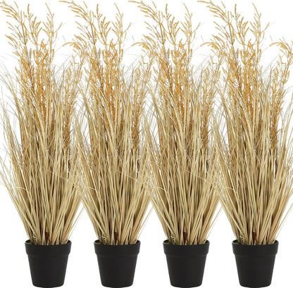 6 PCS 4 ft Tall Artificial Grass for Outdoor Indoor Fake Pampas Plant