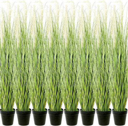 6 PCS 4 ft Tall Artificial Grass for Outdoor Indoor Fake Pampas Plant