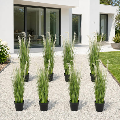 6 PCS 4 ft Tall Artificial Grass for Outdoor Indoor Fake Pampas Plant