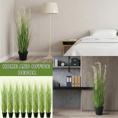 6 PCS 4 ft Tall Artificial Grass for Outdoor Indoor Fake Pampas Plant