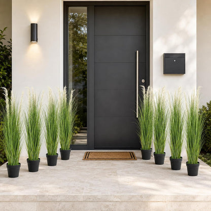 6 PCS 4 ft Tall Artificial Grass for Outdoor Indoor Fake Pampas Plant